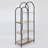 ESTHETI home Rafiera Metalliki Mavri me 4 Rafia 61x33.5x145cm 750-31518